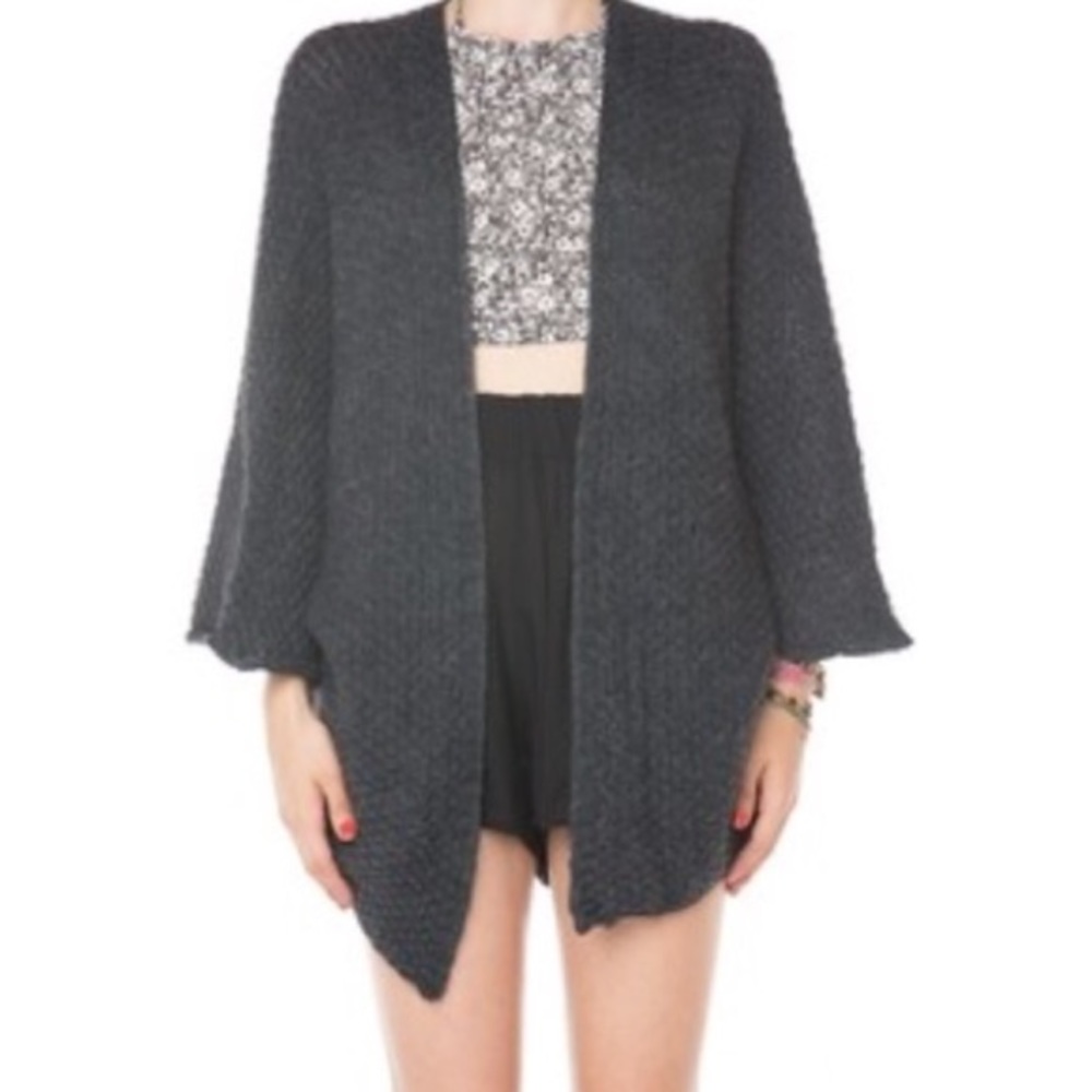brandy melville gray voltaire cardigan